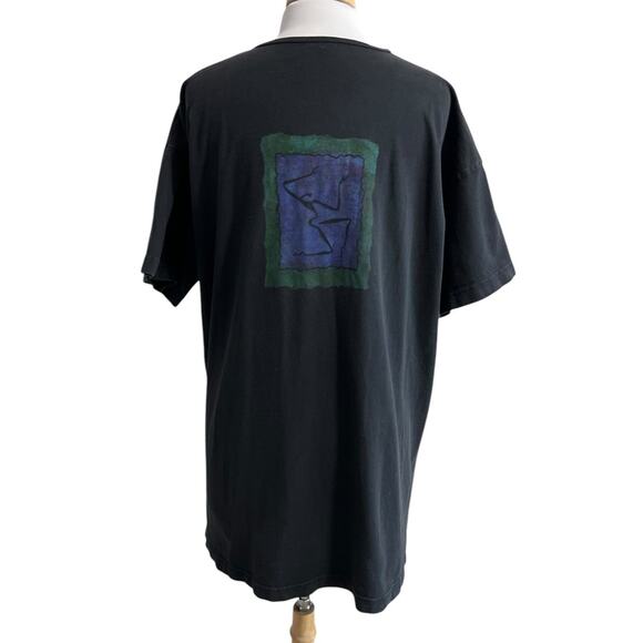 Pacific Cotton Pacificotton San Francisco Vtg Bryn Walker Black Boho T-Shirt XL - Picture 5 of 7